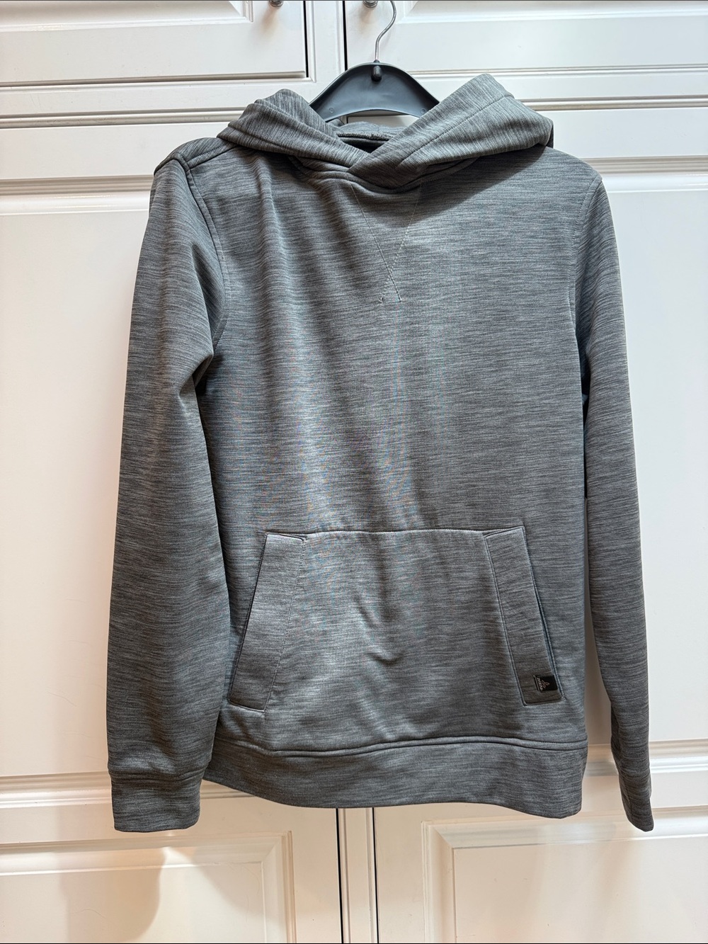 Men's Gray Hooded Pullover Sweatshirt